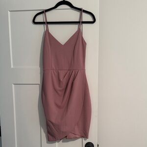 Lulu's Mauve Spaghetti Strap Mini Dress